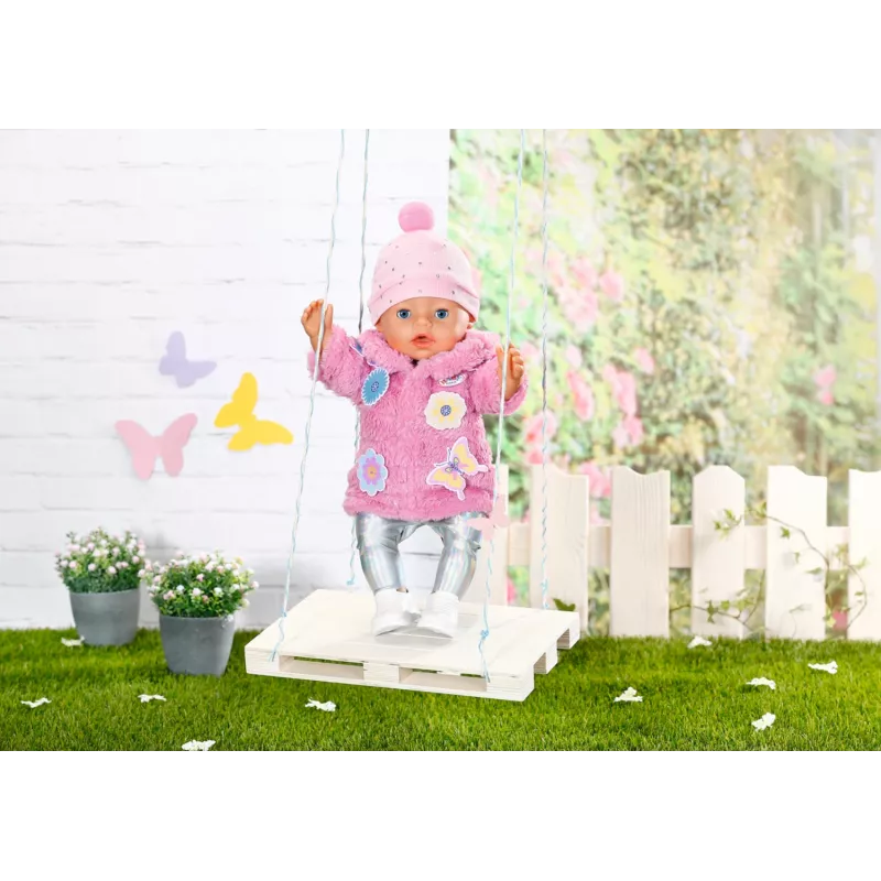 Set de ropa para muñeca BABY born conjunto de abrigo rosa 43 cm plegable