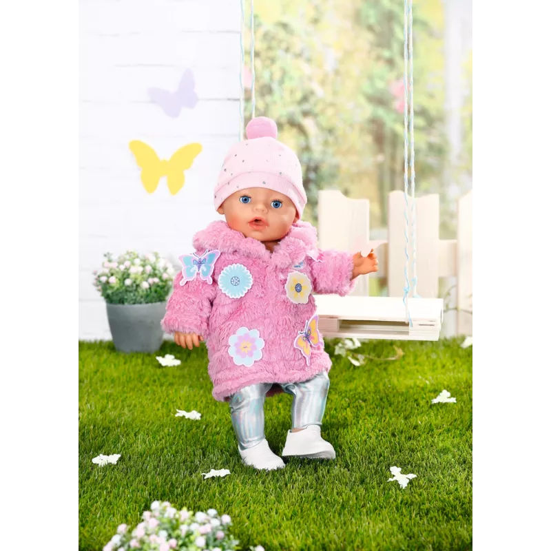 Set de ropa para muñeca BABY born conjunto de abrigo rosa 43 cm plegable