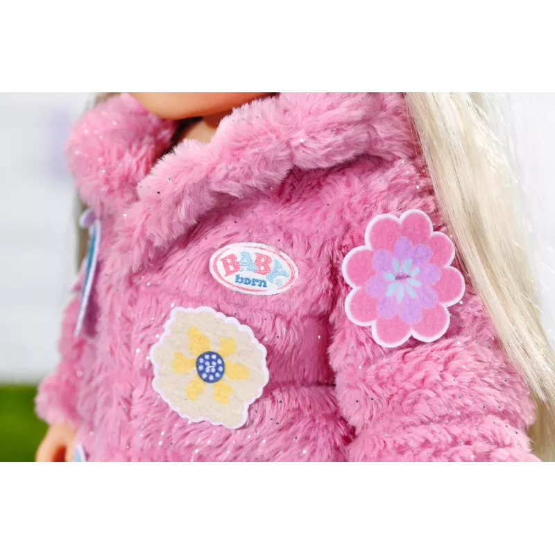 Set de ropa para muñeca BABY born conjunto de abrigo rosa 43 cm plegable