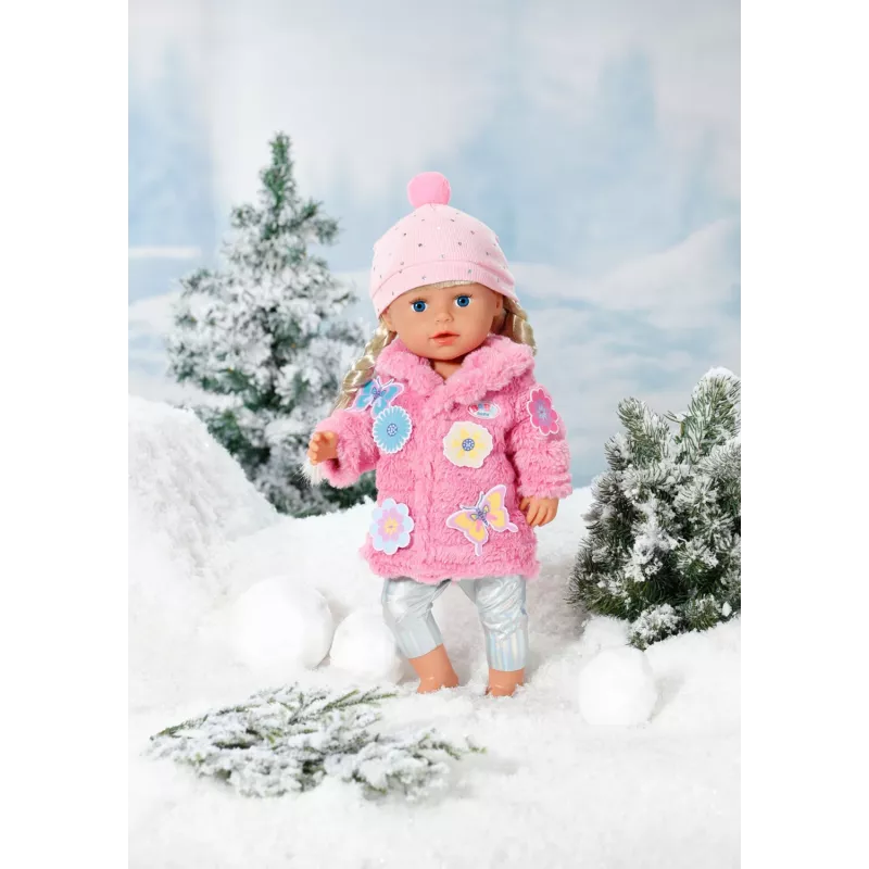 Set de ropa para muñeca BABY born conjunto de abrigo rosa 43 cm plegable
