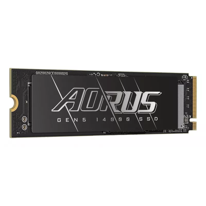 SSD M.2 NVMe GIGABYTE AORUS Gen5 14000 — 4 TB, PCIe 5.0, lectura 14100 MB/s, escritura 12600 MB/s