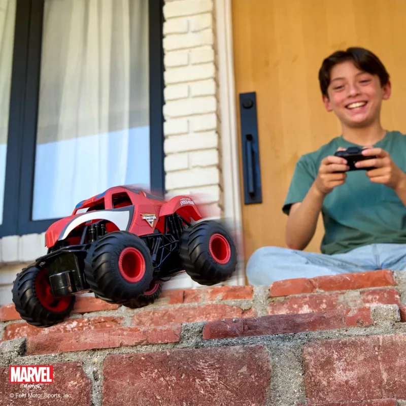 Monster Jam, Marvel The Amazing Spider-Man camión monstruo RC, escala 1:24, juguete infantil para niños y niñas a partir de 4 años