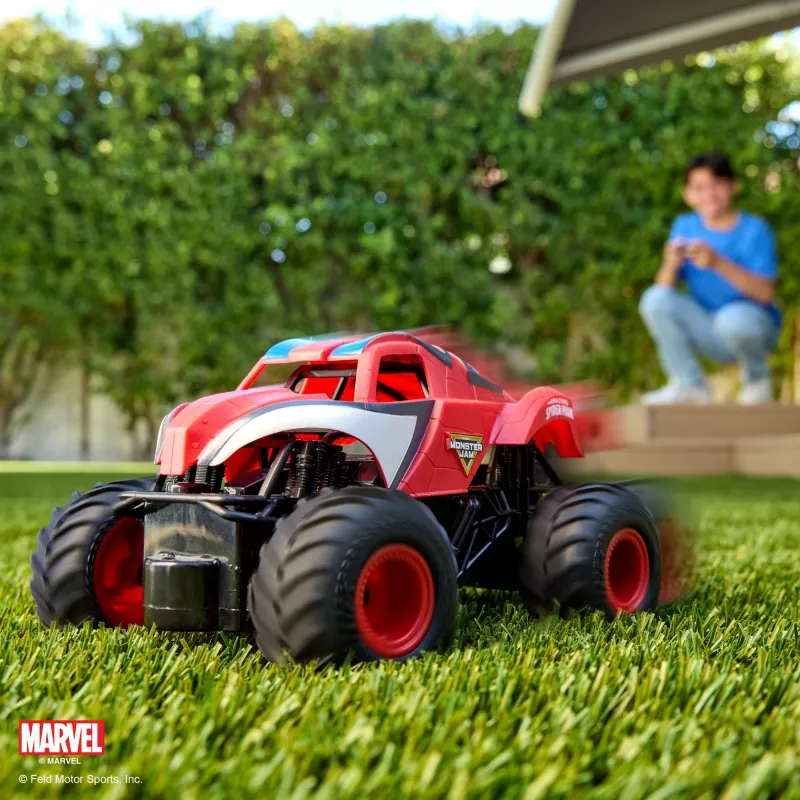 Monster Jam, Marvel The Amazing Spider-Man camión monstruo RC, escala 1:24, juguete infantil para niños y niñas a partir de 4 años