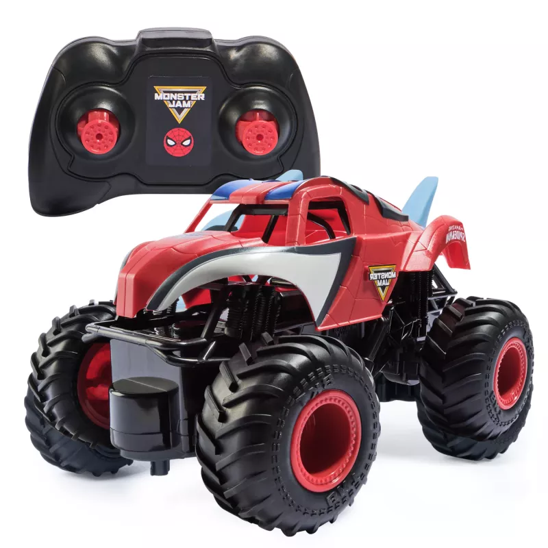 Monster Jam, Marvel The Amazing Spider-Man camión monstruo RC, escala 1:24, juguete infantil para niños y niñas a partir de 4 años