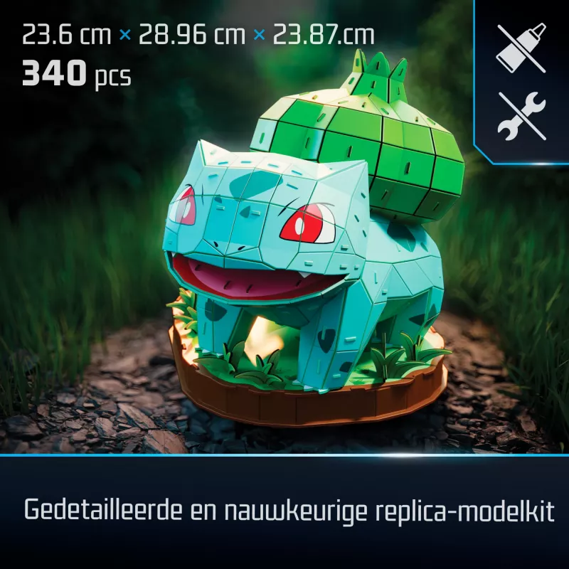 Spin Master 4D Build Pokémon Bulbasaur maqueta 3D 6075062, a partir de 12 años