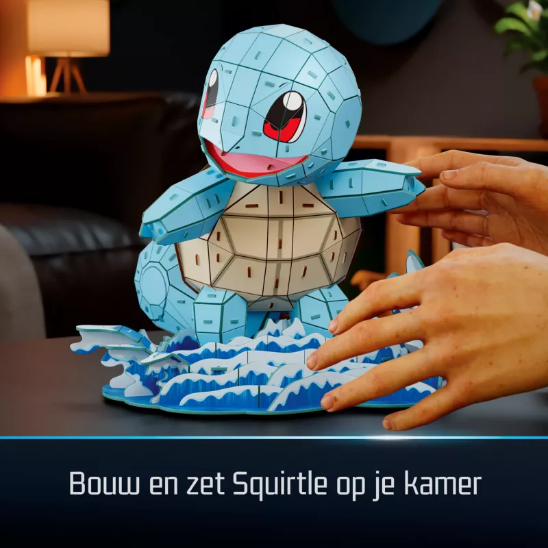 4D Build, Pokémon Squirtle kit de modelismo 3D, figura Pokémon, colección Kanto Primer Compañero, decoración de escritorio, 180 piezas, a partir de 12 años