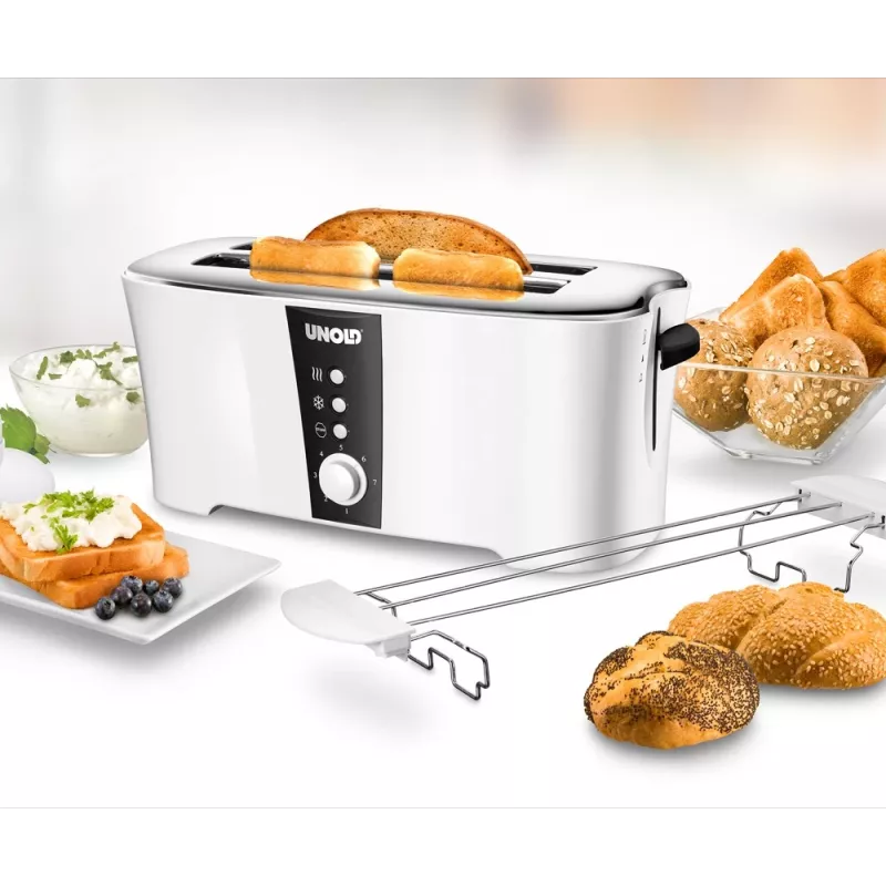 Tostadora Unold Design Dual 4 rebanadas 1350 W negro blanco