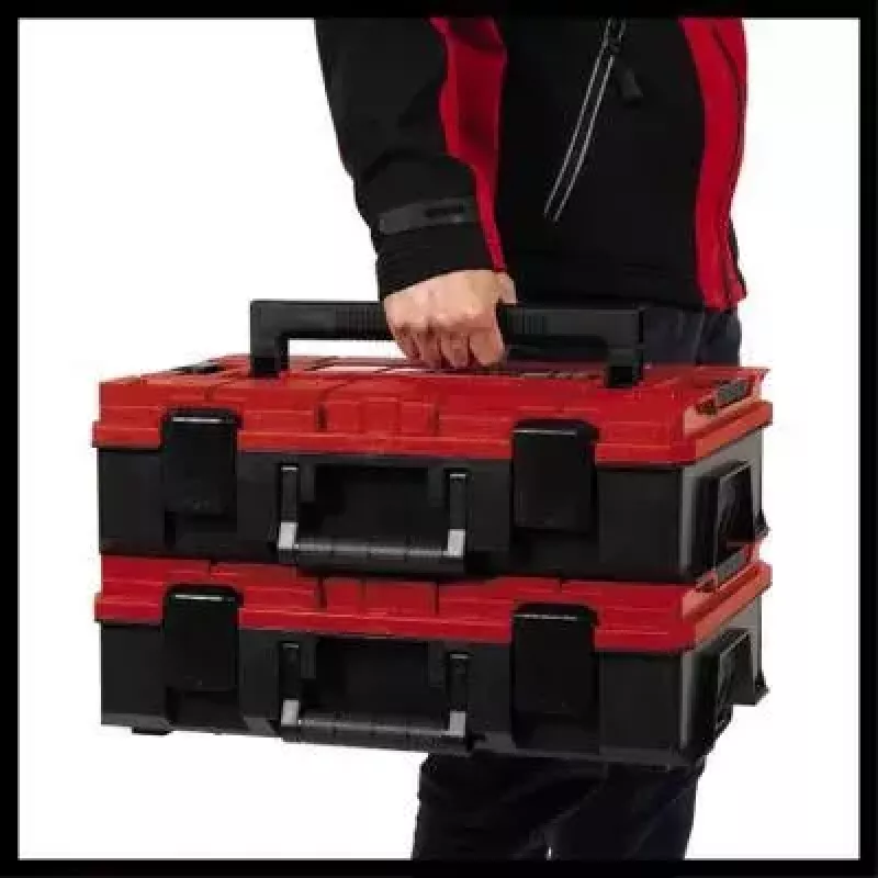 Caja de piezas pequeñas Einhell E-Case S-F polipropileno negro rojo 42x28x9,5 cm