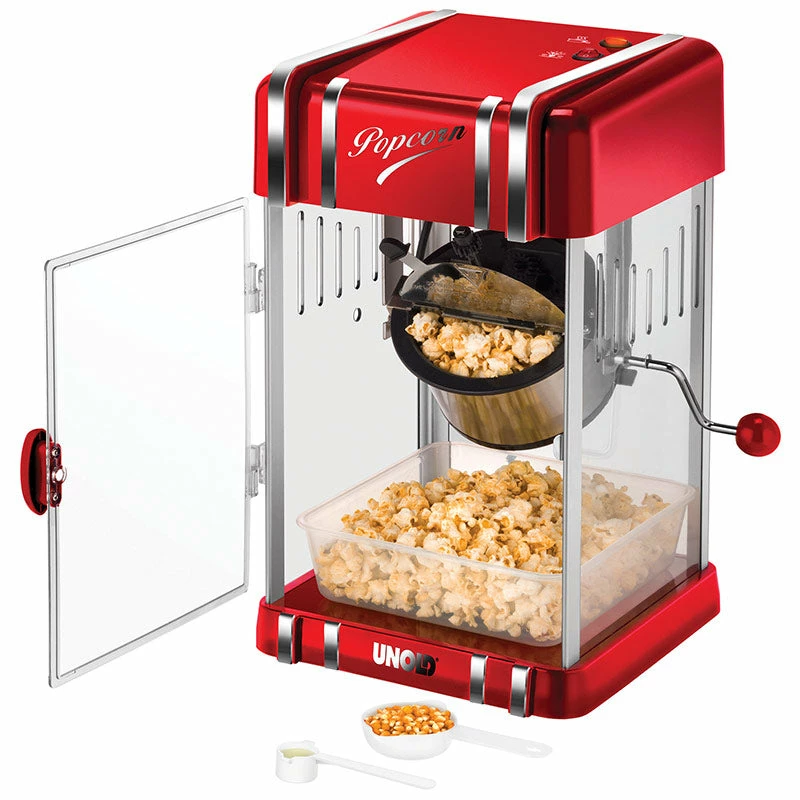 Unold 48535 máquina de palomitas rojo, plata 300 W