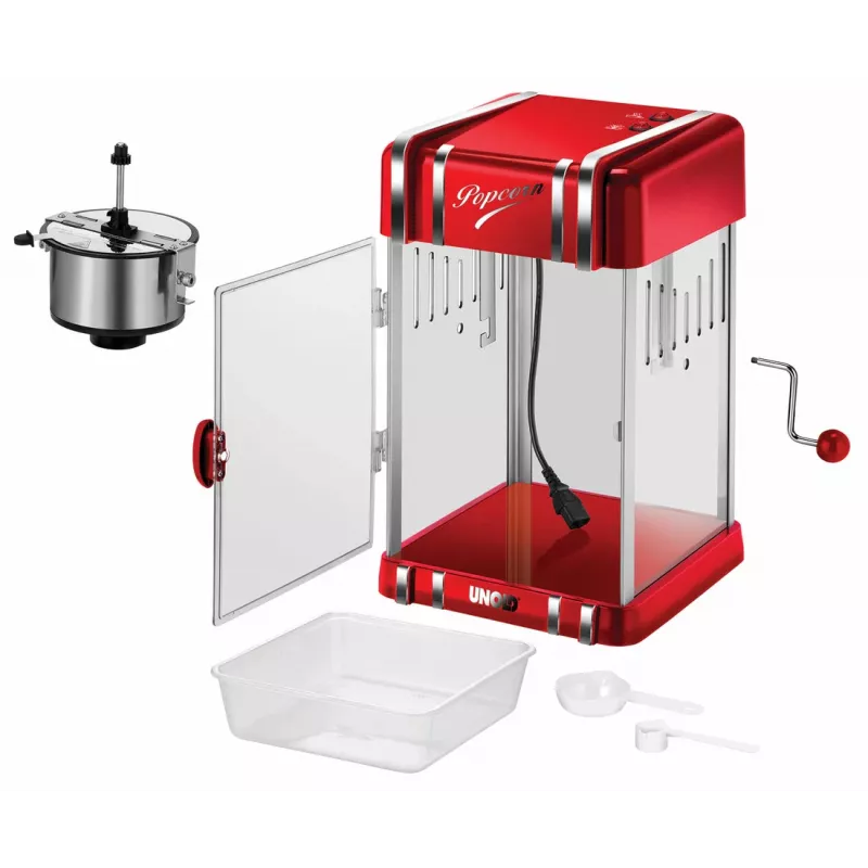 Unold 48535 máquina de palomitas rojo, plata 300 W