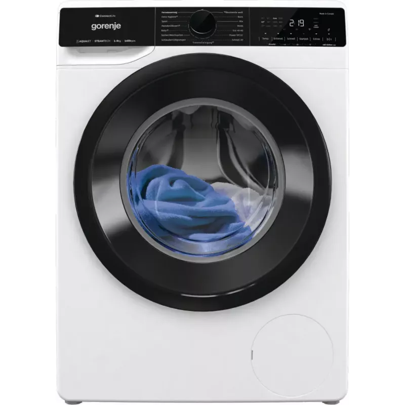Gorenje WPNA94A1TS lavadora de carga frontal 9 kg, 1400 rpm, ConnectLife Wi-Fi, blanco/negro
