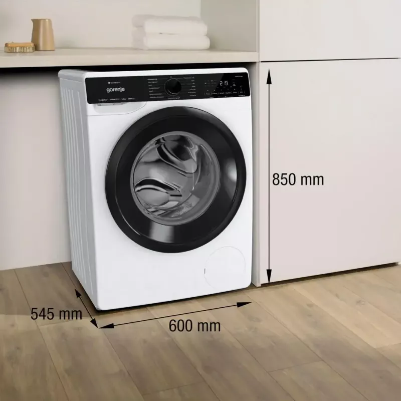 Gorenje WPNA94A1TS lavadora de carga frontal 9 kg, 1400 rpm, ConnectLife Wi-Fi, blanco/negro