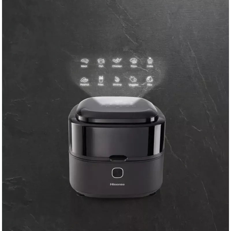 Hisense HAF1350DR Single 6,7 L freidora de aire 1350 W negro