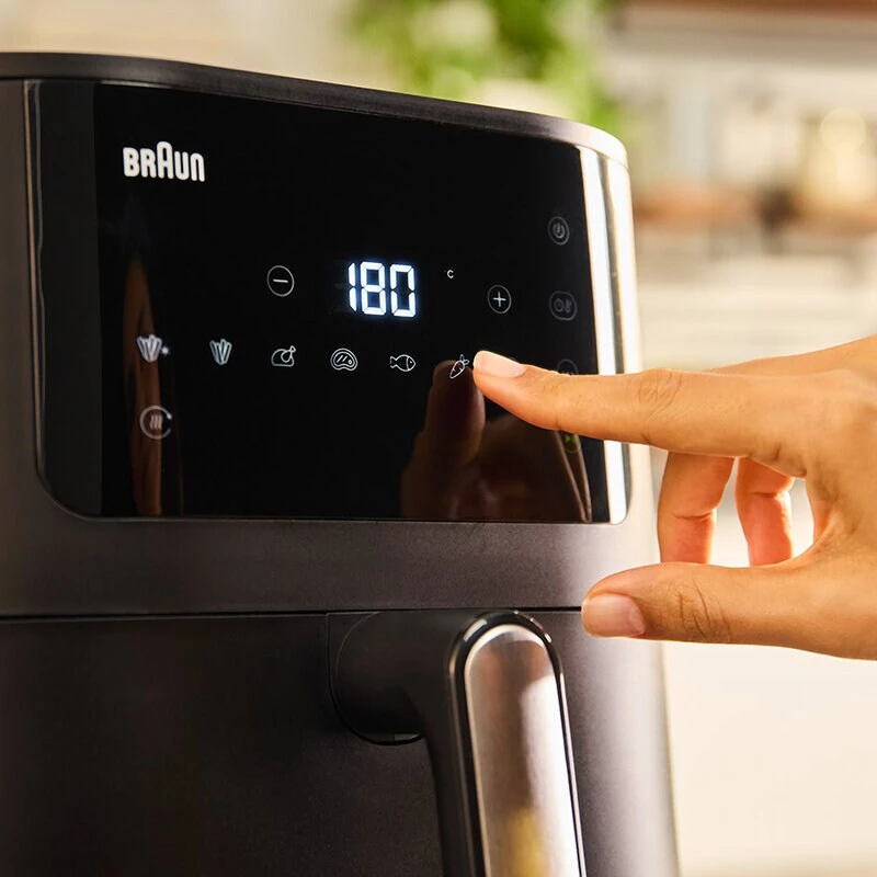 Freidora de aire Braun Household MultiFry 5 HF5030 — 1700 W, cesta de 6,0 l, negro/plata