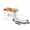 Unold 58850 fiambrera eléctrica de 1,5 l, recipiente de acero inoxidable, blanca