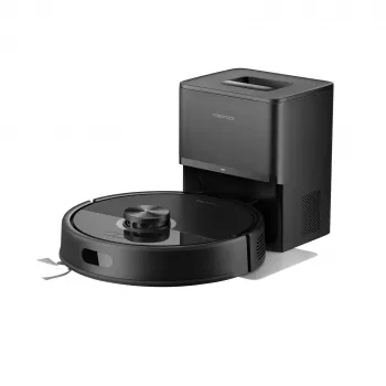 Roborock Q7 TF+ robot aspirador, sin bolsa, fregado en húmedo, depósito de polvo de 0,2 l, batería de 3200 mAh, 150 min de autonomía, 65 dB, base de carga RockDock Plus con función de aspiración y purificación de aire