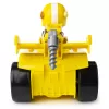 PAW Patrol, Ready, Race, Rescue vehículo Rubble’s Race & Go Deluxe con sonido, para niños a partir de 3 años