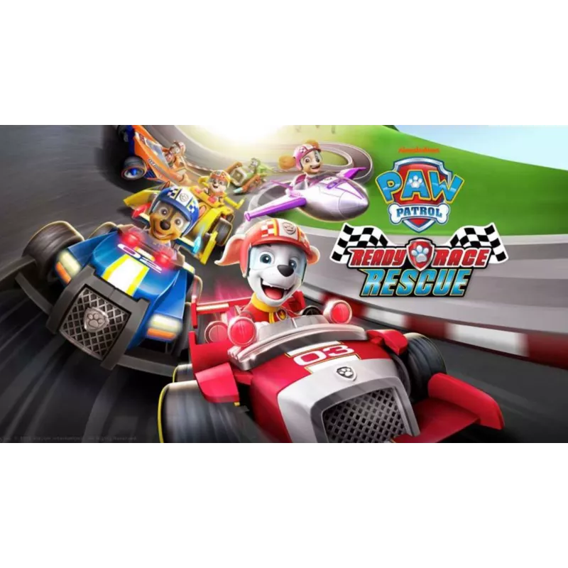 PAW Patrol, Ready, Race, Rescue vehículo Rubble’s Race & Go Deluxe con sonido, para niños a partir de 3 años