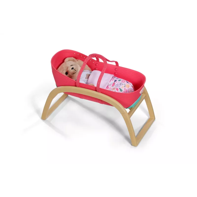 Cuna para muñecas zapf creation BABY born 3-in-1 Pinplay — muebles para muñecas, cuna/cama/bolsa de transporte convertible