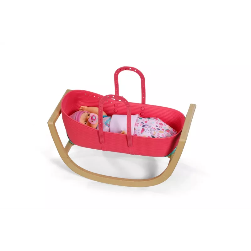 Cuna para muñecas zapf creation BABY born 3-in-1 Pinplay — muebles para muñecas, cuna/cama/bolsa de transporte convertible