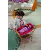 Cuna para muñecas zapf creation BABY born 3-in-1 Pinplay — muebles para muñecas, cuna/cama/bolsa de transporte convertible