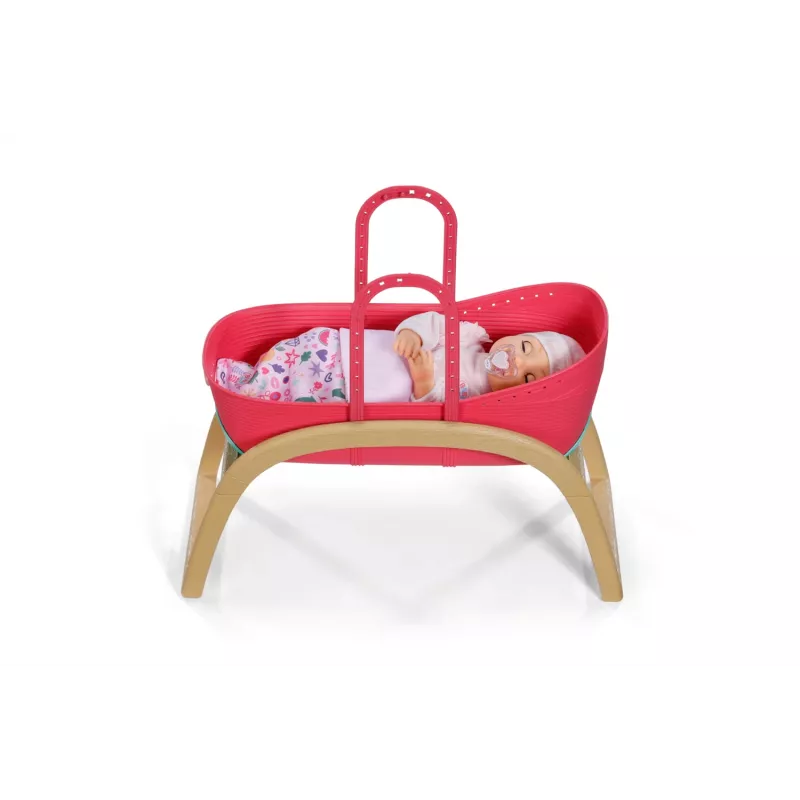 Cuna para muñecas zapf creation BABY born 3-in-1 Pinplay — muebles para muñecas, cuna/cama/bolsa de transporte convertible