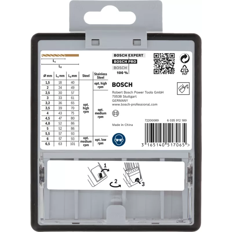 Set de brocas Bosch HSS broca helicoidal cobalto 2607019926
