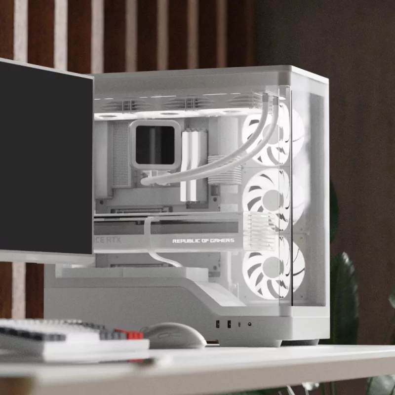 Caja de PC AEROCOOL caja semitorre P500A blanco — caja semitorre ATX, acabado blanco
