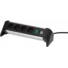 Regleta de enchufes Brennenstuhl 1391040400 1,8 m 4 salidas AC interior negro plata