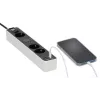 Alargador de corriente Brennenstuhl 1153230026 1,5 m 3 tomas AC para interior negro blanco