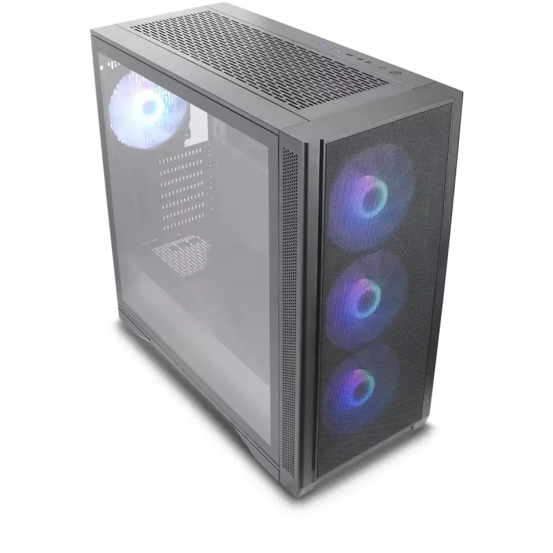 Caja torre Silentware Air 1000, negra, pared lateral de cristal templado