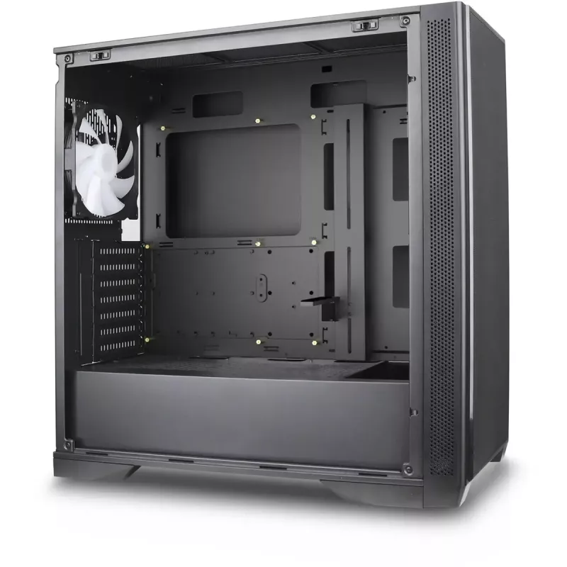Caja torre Silentware Air 1000, negra, pared lateral de cristal templado
