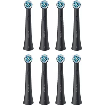 Cabezales de recambio Oral-B iO Ultimate Clean — pack de 8, negro, para una eliminación superior de la placa