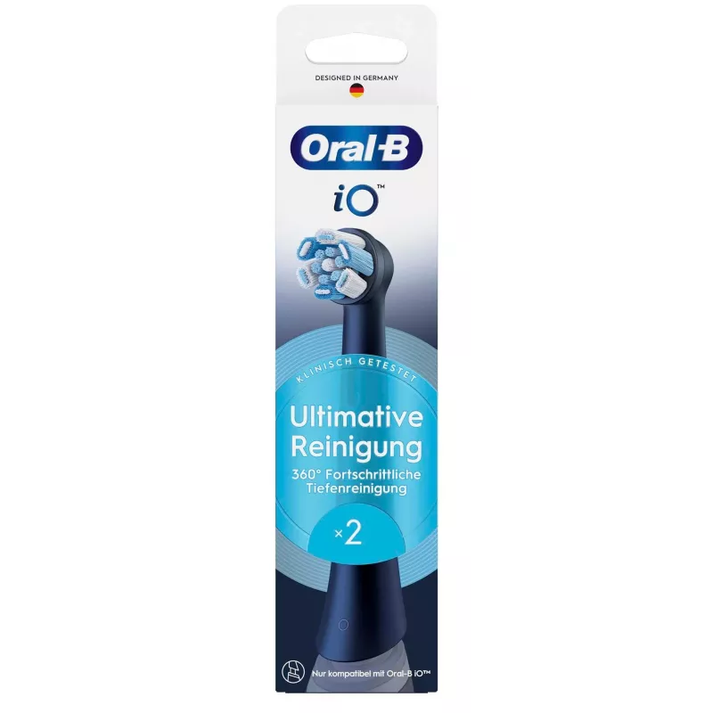 Oral-B iO Ultimate Clean cabezales de cepillo de dientes, 2 uds., negros