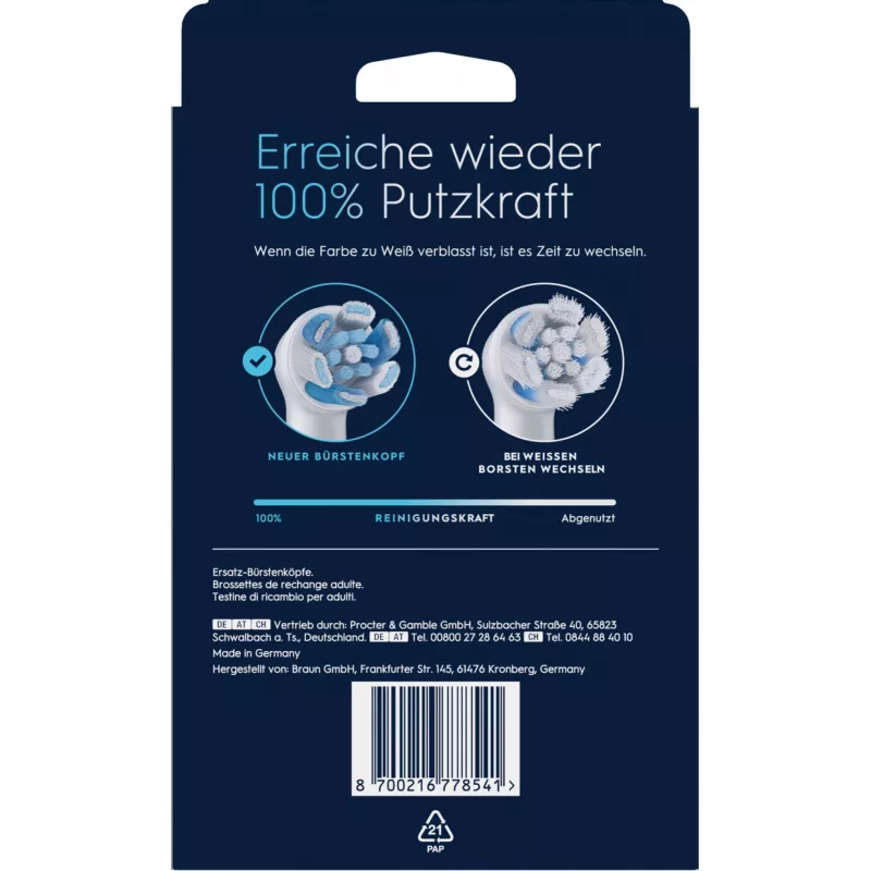 Cabezal de cepillo de dientes Oral-B 8 uds. blanco