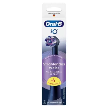 Cabezales de recambio Oral-B iO Radiant White, pack de 4, negro