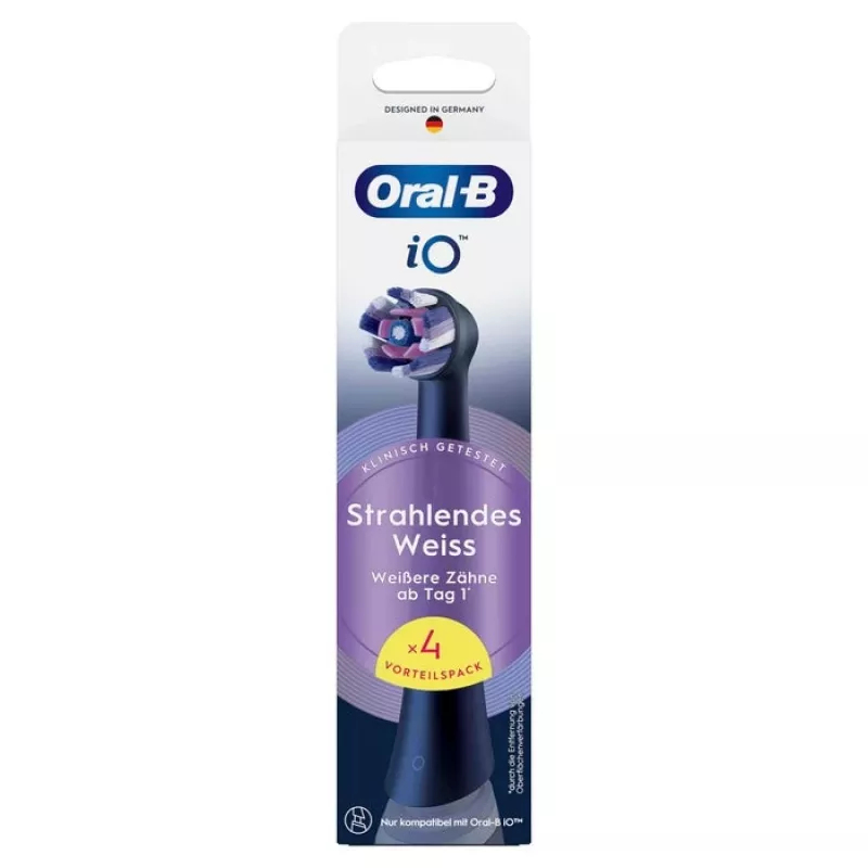 Cabezales de recambio Oral-B iO Radiant White, pack de 4, negro