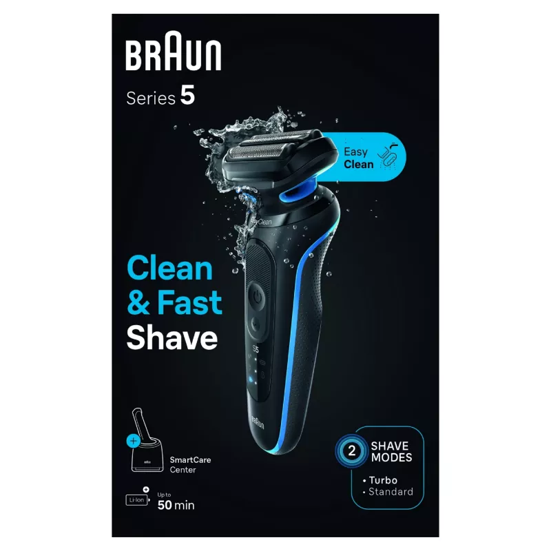 Braun Series 5 52-B7000cc afeitadora de lámina recortadora negra batería de litio-ion