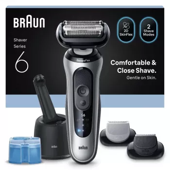 Braun Series 6 62-S7650cc plata - afeitadora de lámina con batería de litio-ion