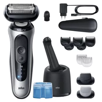 Braun Series 6 62-S7650cc plata - afeitadora de lámina con batería de litio-ion
