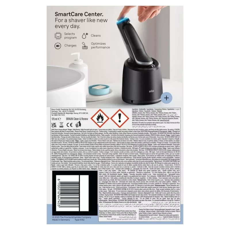 Braun Series 6 62-S7650cc plata - afeitadora de lámina con batería de litio-ion