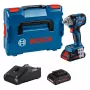 Bosch GDS 18V-330 HC Professional llave de impacto a batería, 18 V, 1/2 pulgada, 2800 rpm, 330 Nm, 2 baterías de 4,0 Ah, cargador, Bluetooth, L-BOXX, azul/negro