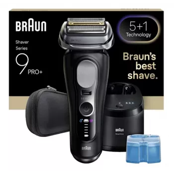 Afeitadora de lámina Braun Series 9 Pro+ 9660CC negro plata acero inoxidable