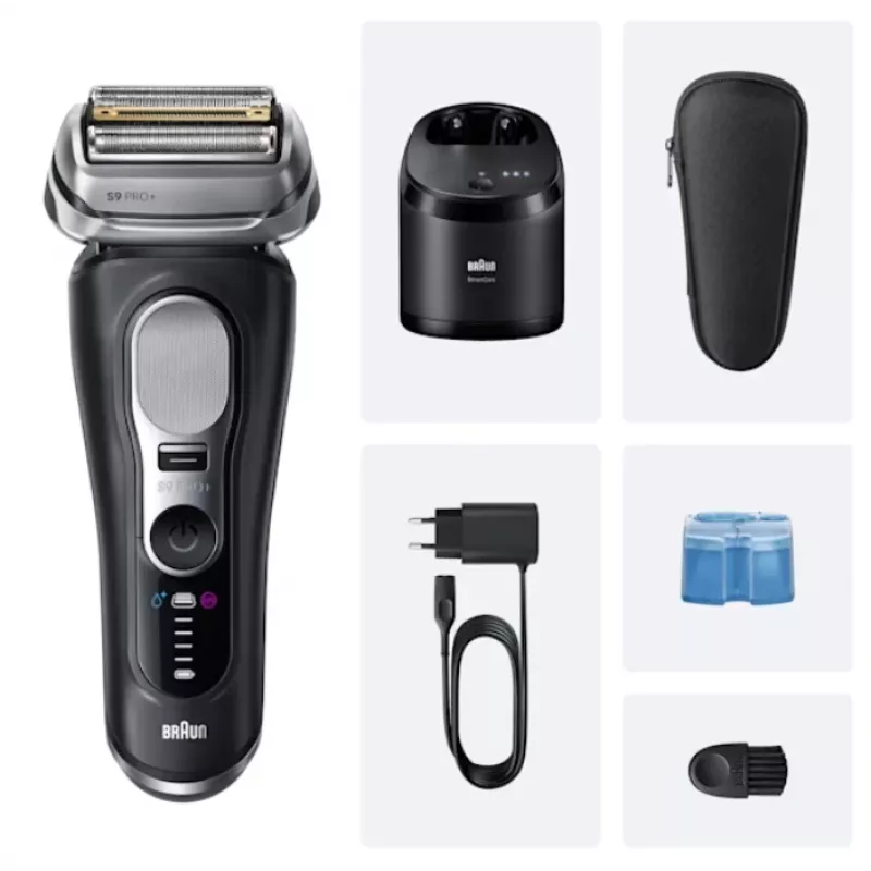 Afeitadora de lámina Braun Series 9 Pro+ 9660CC negro plata acero inoxidable