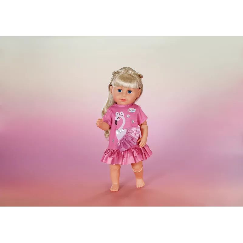 Vestido de muñeca Peterkin BABY born Flamingo para muñecas de 43 cm, plegable, edad 3+