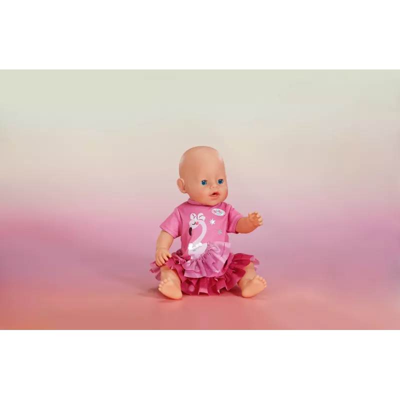 Vestido de muñeca Peterkin BABY born Flamingo para muñecas de 43 cm, plegable, edad 3+