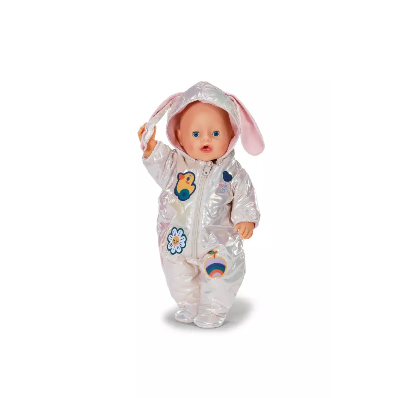 Pijama de muñeca Peterkin BABY born Winteranzug crema para muñecas de 43 cm, plegable, a partir de 3 años