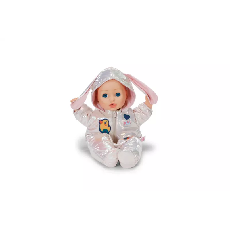 Pijama de muñeca Peterkin BABY born Winteranzug crema para muñecas de 43 cm, plegable, a partir de 3 años