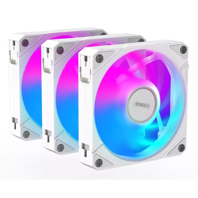 Ventiladores de caja Gigabyte AORUS EZ CHAIN FAN 120 ICE, pack de 3, 120 mm, blancos, GP-ECFAN1203 ICE