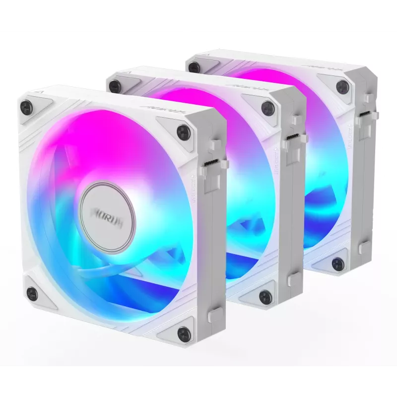 Ventiladores de caja Gigabyte AORUS EZ CHAIN FAN 120 ICE, pack de 3, 120 mm, blancos, GP-ECFAN1203 ICE